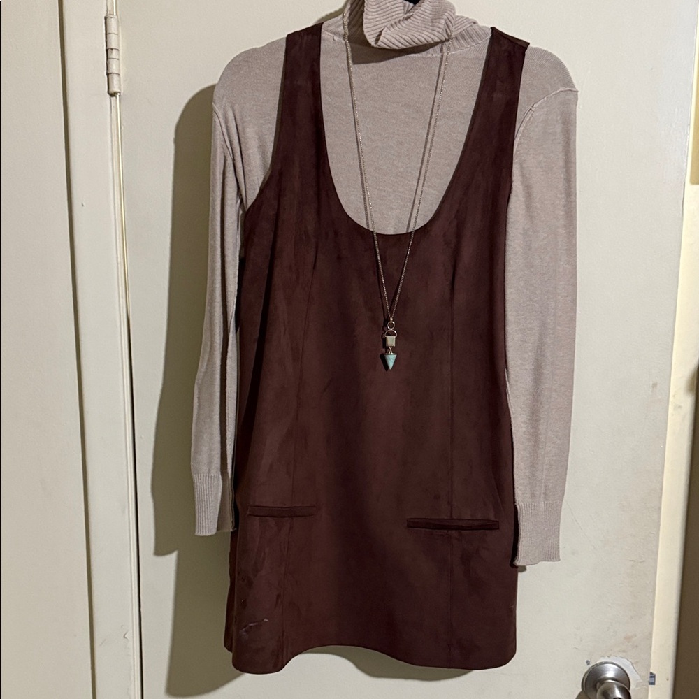 Zara Chocolate Brown Sleeveless Tunic